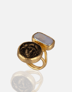 Cargue la imagen en el visor de la galería, Lapis Pearl Adjustable Ring - Aquadan.co