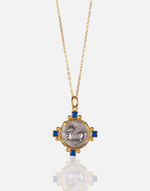 Cargue la imagen en el visor de la galería, Pegasus Sapphire Medallion Necklace - Aquadan.co