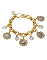 Cargue la imagen en el visor de la galería, Coins with pearls Charming Bracelet - Aquadan.co