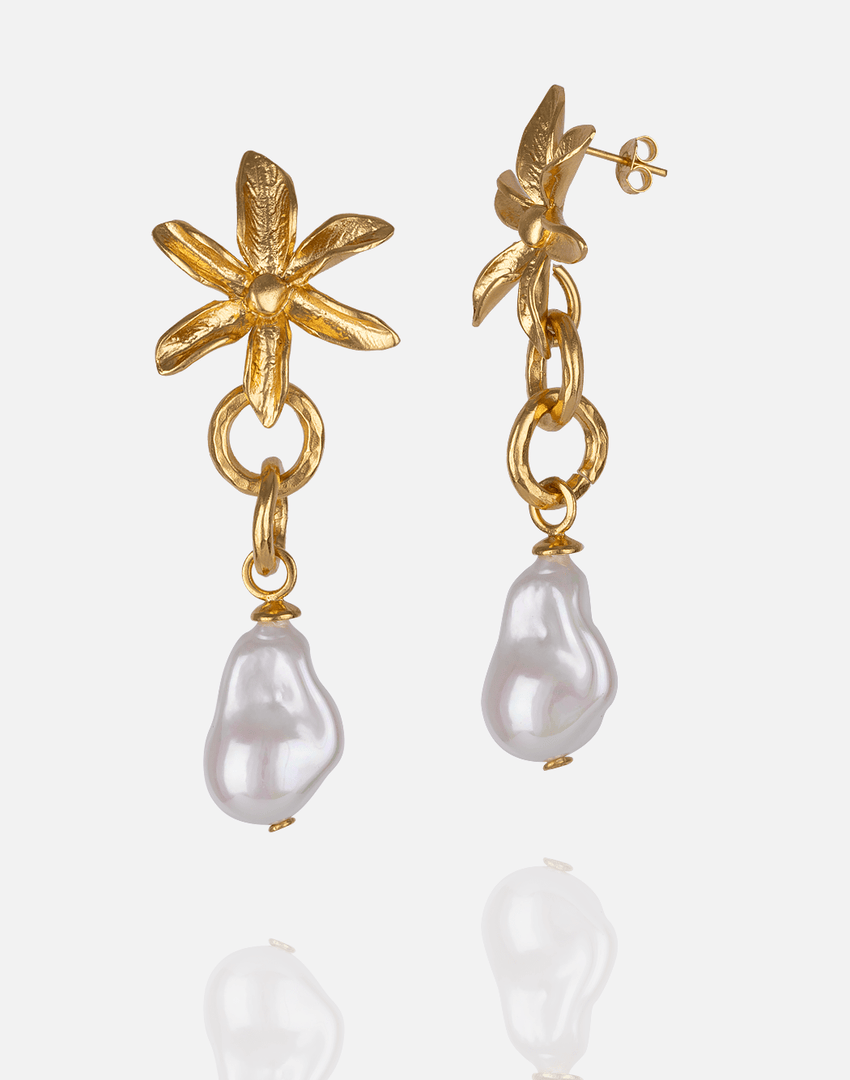 Flowers Romance with Pearl Earring - Aquadan.co