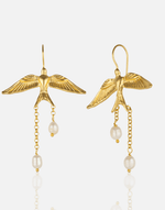Cargue la imagen en el visor de la galería, Flying Pearl Earrings - Aquadan.co