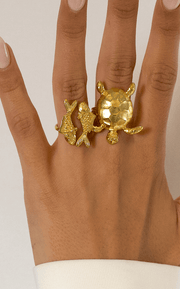 Gold Fish Couple Ring - Aquadan.co