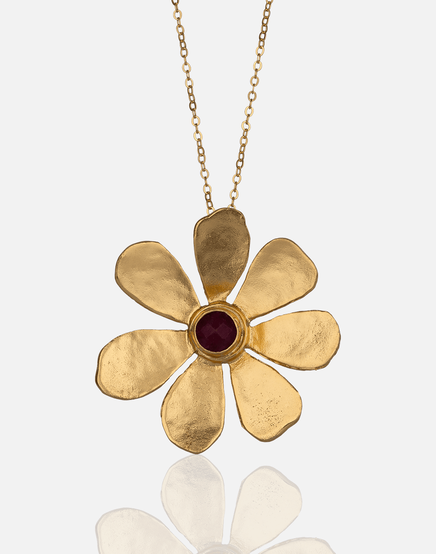 Golden Orchid Blossom Necklace - Aquadan.co