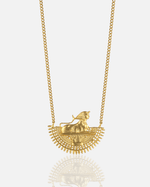 Cargue la imagen en el visor de la galería, Golden Sphinx Pendant Necklace - Aquadan.co