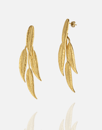 Load image into Gallery viewer, Golden Whispering Leaves Earrings - Aquadan.co