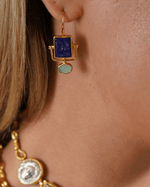 Cargue la imagen en el visor de la galería, Lapis Serenity Drop Earrings - Aquadan.co
