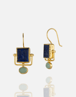Cargue la imagen en el visor de la galería, Lapis Serenity Drop Earrings - Aquadan.co