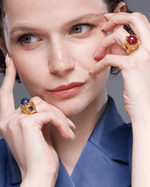Cargue la imagen en el visor de la galería, Lazuli Statement Ring - Aquadan.co