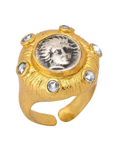 Medusa Crystal Pointed Adjustable Ring - Aquadan.co
