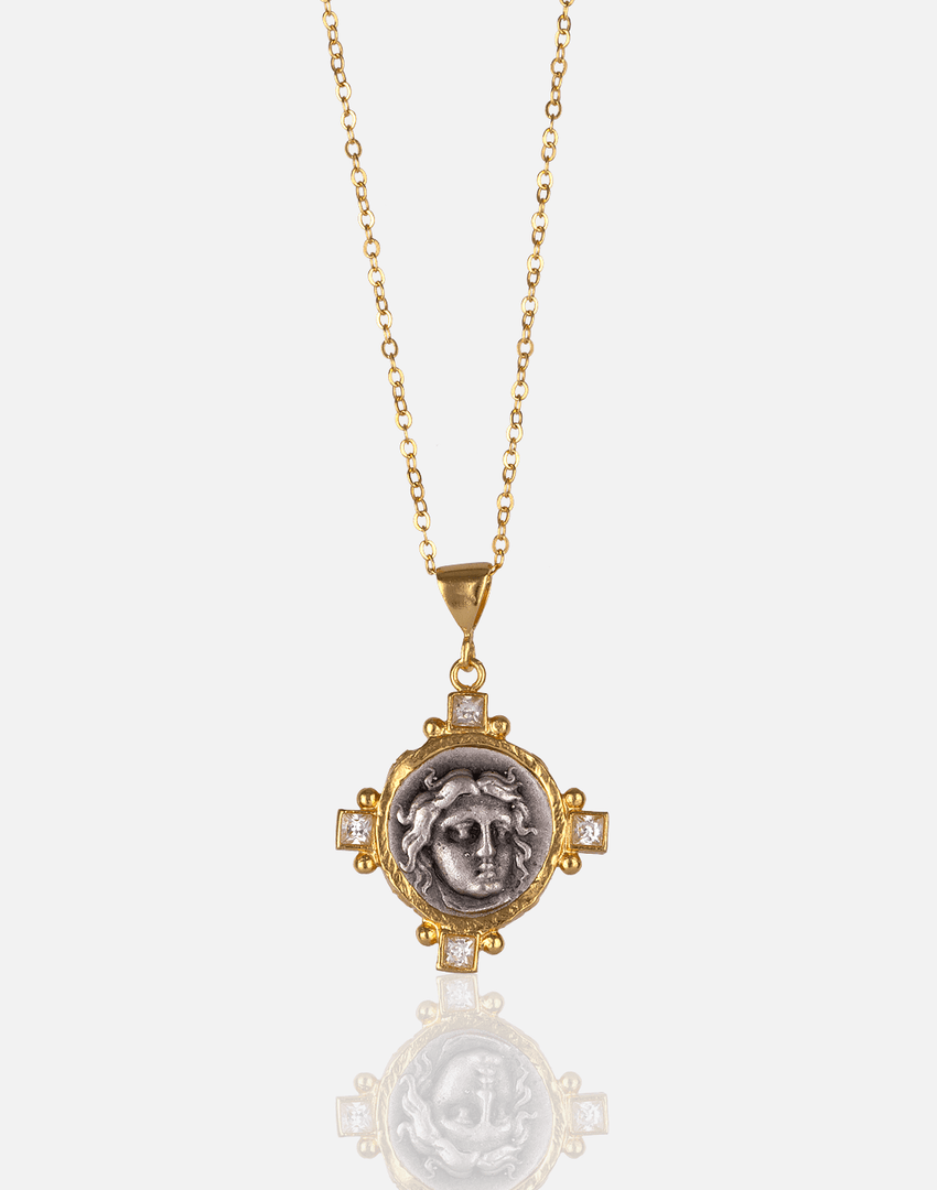 Medusa Sapphire Pendant Necklace - Aquadan.co