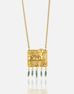 Cargue la imagen en el visor de la galería, Natural Stone Tear Drop Eyptian Necklace - Aquadan.co