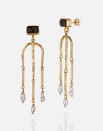 Cargue la imagen en el visor de la galería, Night Elegance Pearl Earrings - Aquadan.co