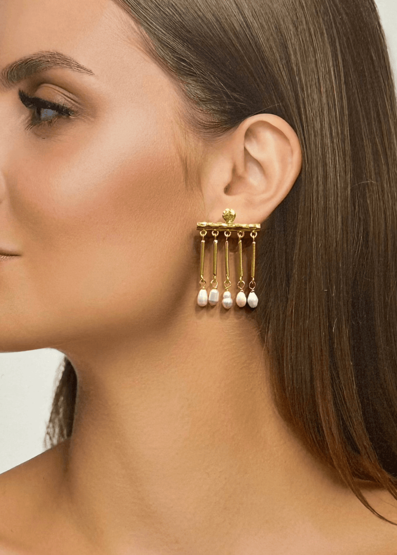 Pearl Mid Drop Earrings - Aquadan.co