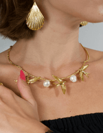 Load image into Gallery viewer, Pearls and Birds Necklace - Aquadan.co