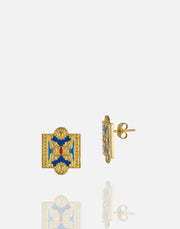 Royal Princess Flower Earrings Enamel - Aquadan.co