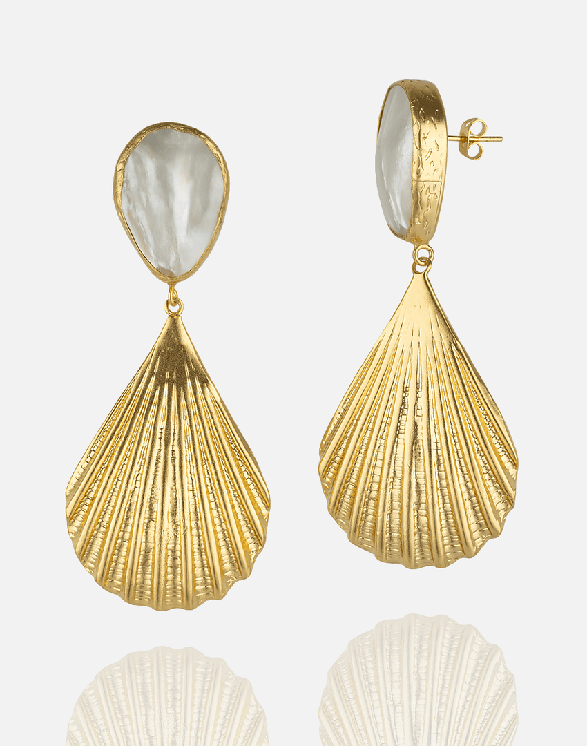 Sea Shells with Pearl Earrings - Aquadan.co