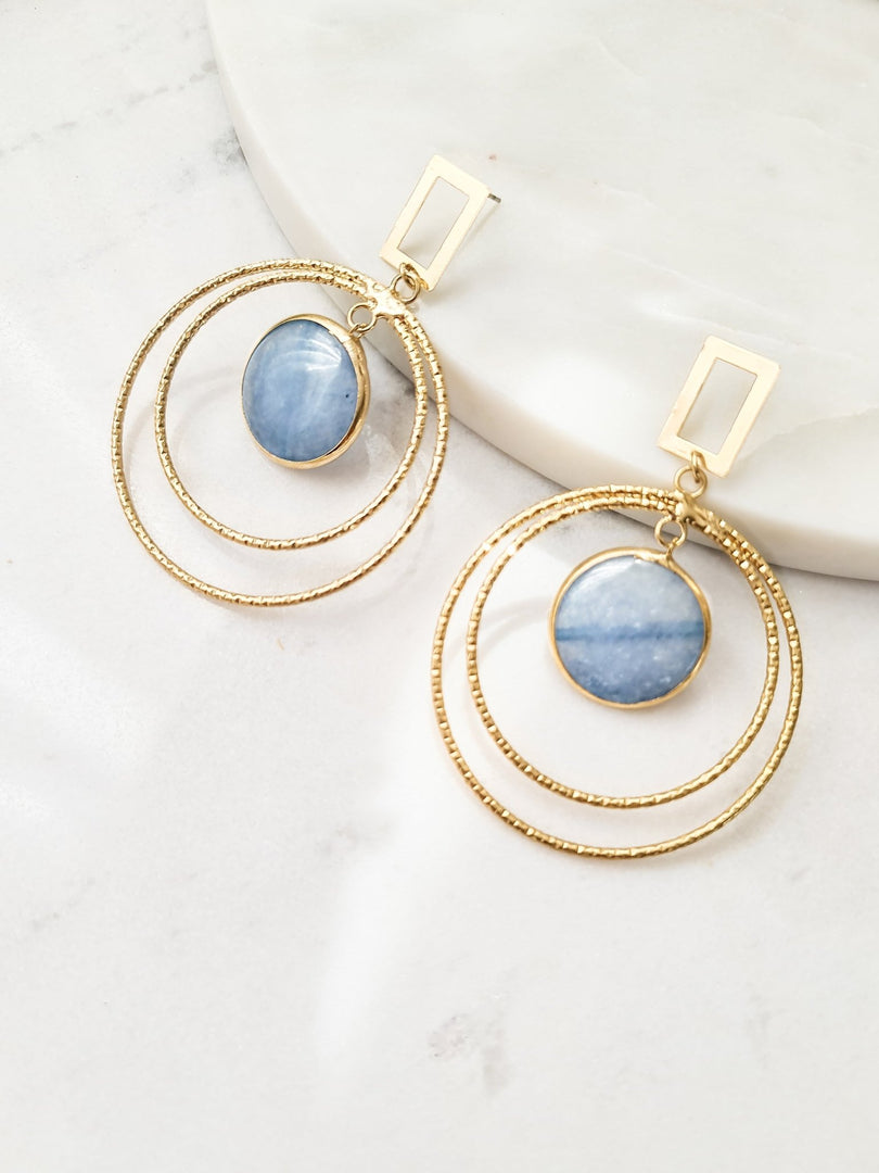 Turquoise Circle Earring - Aquadan.co
